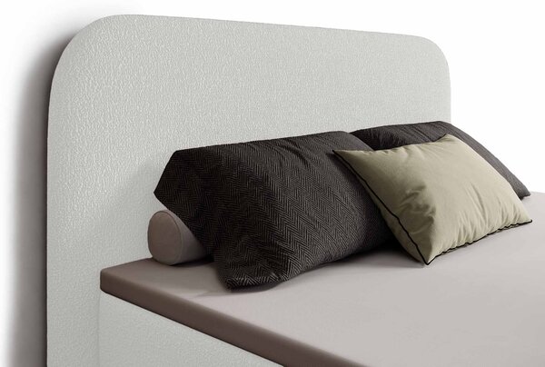 Jednolôžková boxspring posteľ s úložným priestorom Gavin 120x200 - biela
