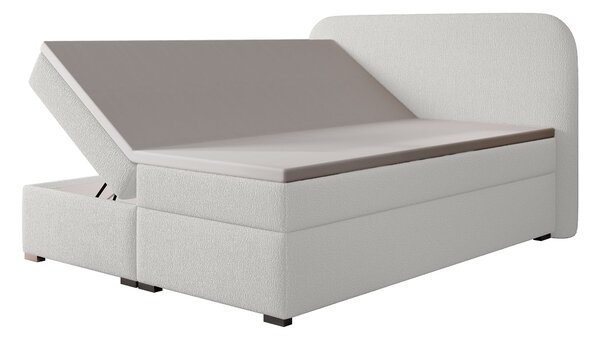 Jednolôžková boxspring posteľ s úložným priestorom Gavin 120x200 - biela