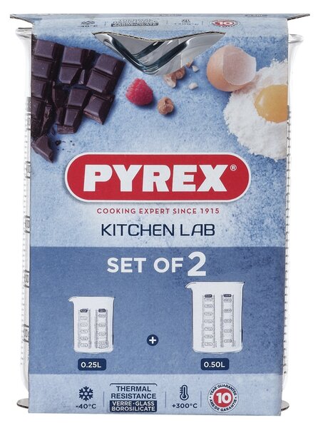 Pyrex Sada sklenených odmeriek 2 ks, 0,25 l + 0,5 l