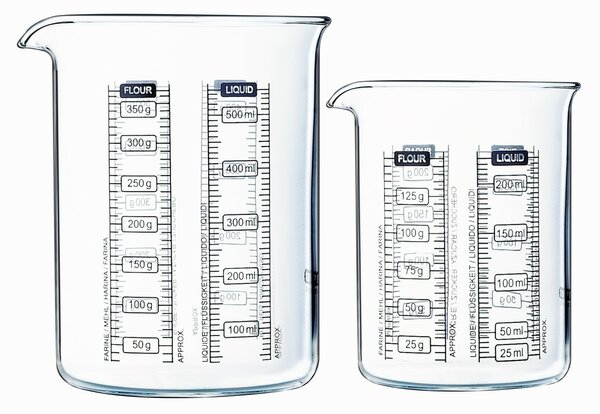 Pyrex Sada sklenených odmeriek 2 ks, 0,25 l + 0,5 l