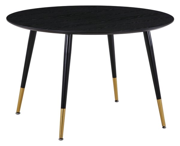 Dipp okrúhly jedálenský stôl (čierna/mosadz) Ø115 cm