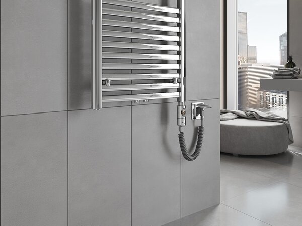 Mexen Hades, elektrické vykurovacie teleso 1500 x 400 mm, 600 W, chrómová, W104-1500-400-2600-01