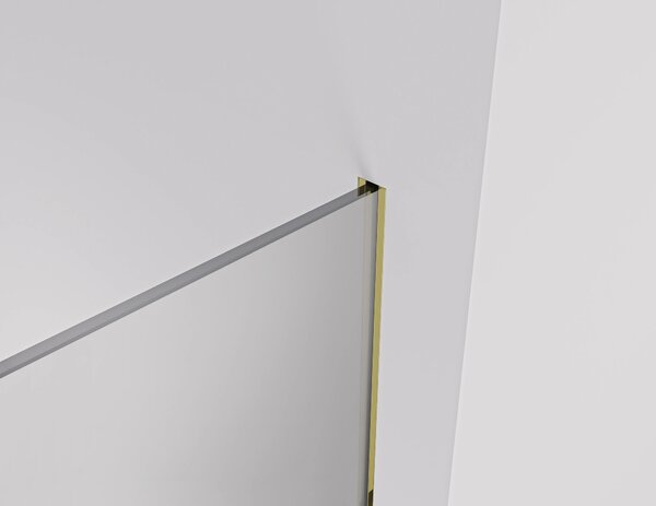 CERANO - Sprchová zástena Walk-in Crystal Ľ/P - 8 mm - bezvzperový systém - zlatá, mliečne sklo - 50x200 cm
