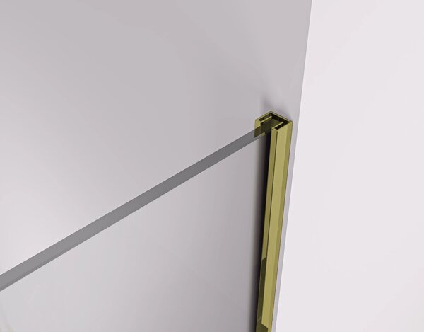 CERANO - Sprchová zástena Walk-in Crystal Ľ/P - 8 mm - bezvzperový systém - zlatá, mliečne sklo - 50x200 cm