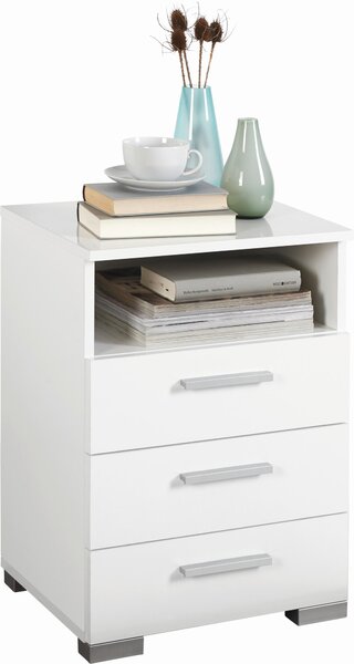NOČNÝ STOLÍK, biela s vysokým leskom, 45/62/35 cm Carryhome - Spálňové sety
