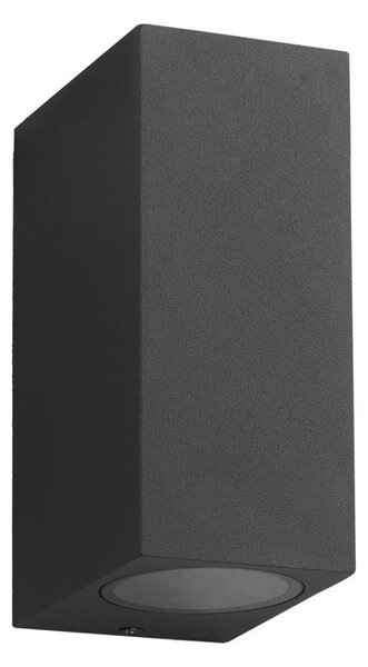 Vonkajšie nástenné svietidlo BOKA 2xGU10/60W/230V IP44 čierna