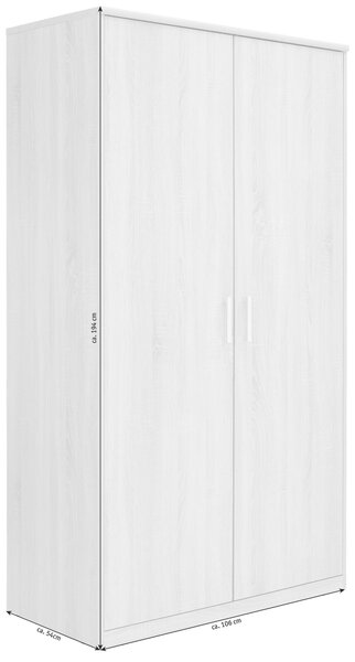 SKRIŇA S OTOČNÝMI DVERAMI, dub sonoma, 106/194/54 cm Xora - Skrine