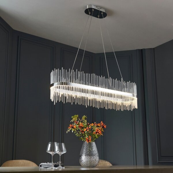 Endon 107109 - LED luster na lanku LED/47W/230V 3000K lesklý chróm
