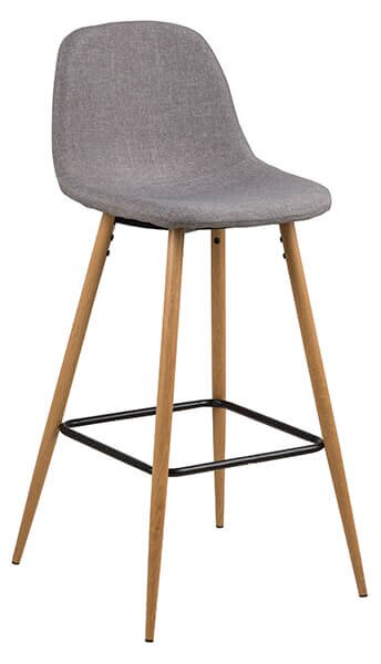 Wilma barová stolička svetlo sivá/natur
