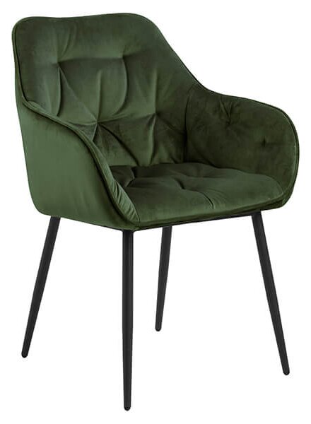Brooke stolička zelená / čierna