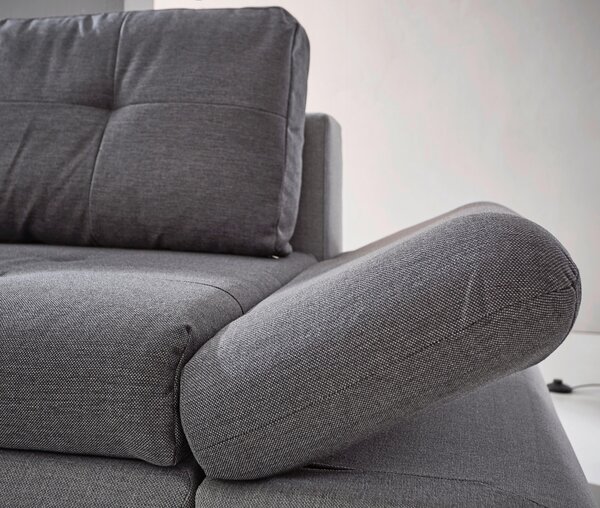 ROHOVÁ SEDAČKA, textil, sivá, svetlosivá Carryhome - Sedačky
