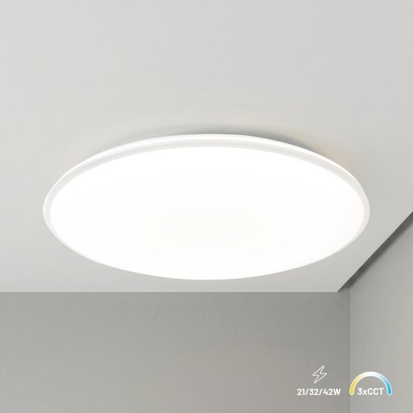 LED stropné svietidlo HUGO LED/21/32/42W/230V 3000/4000/6500K pr. 45 cm IP54 biela