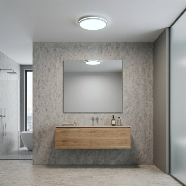 LED stropné svietidlo HUGO LED/12/18/24W/230V 3000/4000/6500K priemer 30 cm IP54 biela
