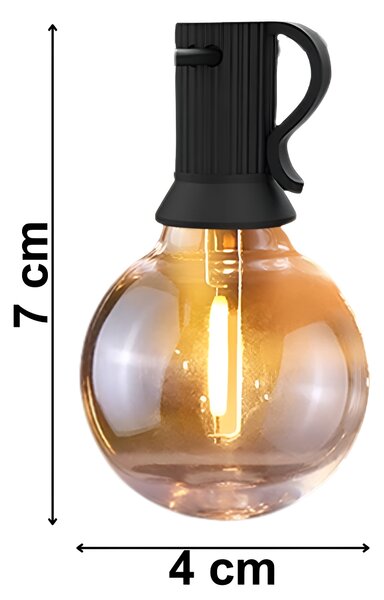 JAKS Záhradná girlanda 20 LED 15 m