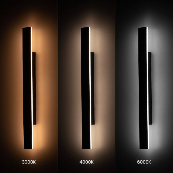 LED Vonkajšie nástenné svietidlo WOW LED/11W/230V 3000/4000/6000K 60 cm IP54 čierne