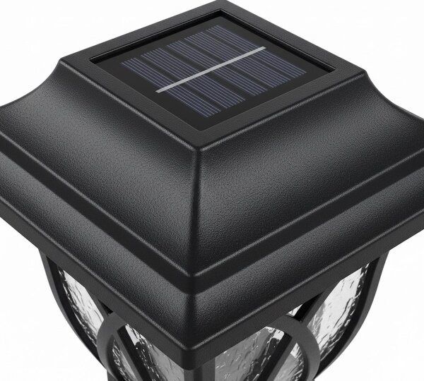 LED solárna lampa LAWN LED/1,2V 100 mAh 3000K 44 cm IP44 čierna