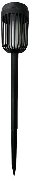 LED solárna lampa FLAME LED/1,2V 100 mAh 1800K 37 cm IP44 čierna