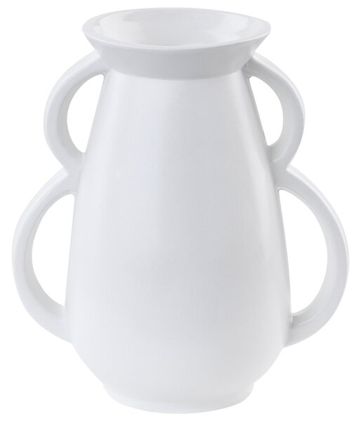 Váza na kvety biela porcelánová 19 cm dekorácia do interiéru minimalistický dizajn