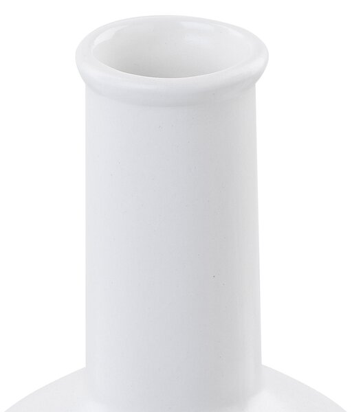 Váza na kvety biela porcelánová 22 cm dekorácia do interiéru abstraktný dizajn