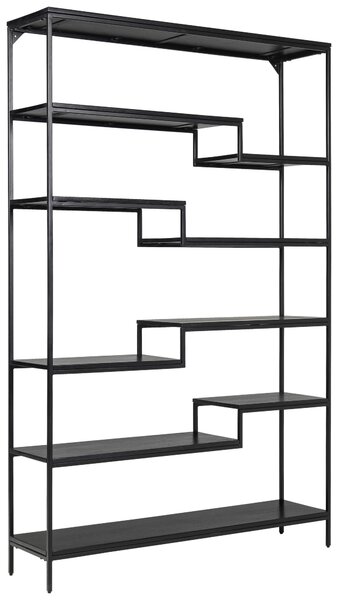 REGÁL, čierna, železo, 120/190/30 cm Ambia Home - Regály
