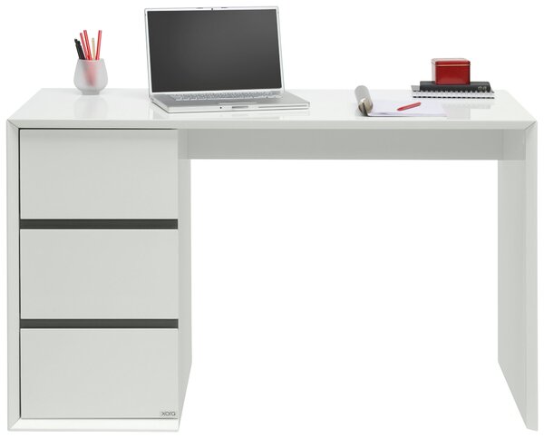 PÍSACÍ STÔL, čierna, biela, 125/60/76 cm Xora - Kancelárske stoly