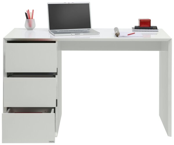 PÍSACÍ STÔL, čierna, biela, 125/60/76 cm Xora - Kancelárske stoly