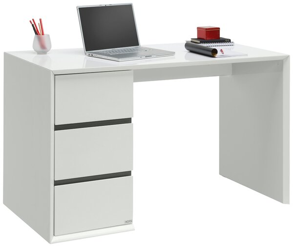 PÍSACÍ STÔL, čierna, biela, 125/60/76 cm Xora - Kancelárske stoly
