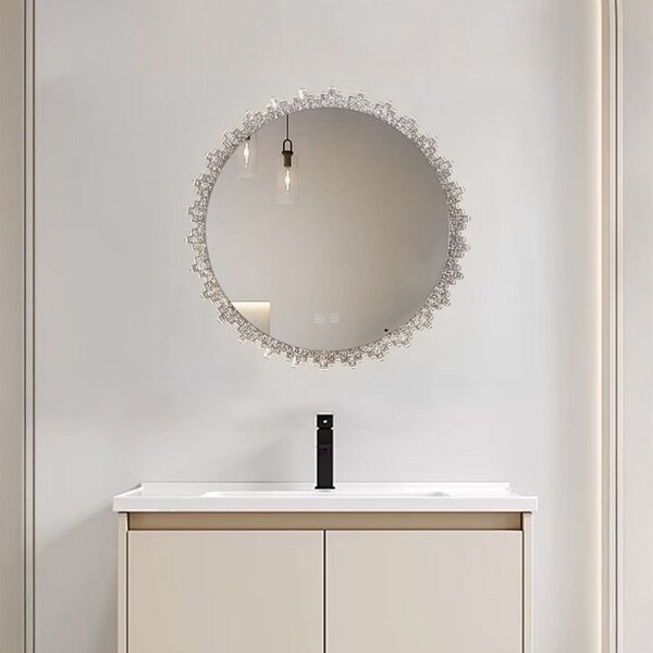 Rea Zrkadlo ⌀80 cm s vyhrievaním a regulovateľným LED osvetlením HOM-02694