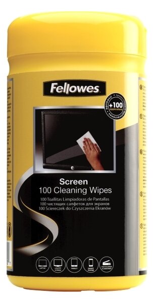 Utierky Fellowes na obrazovky monitorov - 100 ks/bal, žltá