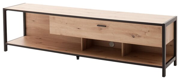 SKRINKA POD TV, antracitová, farba duba, 215/57/46 cm Carryhome - TV nábytok