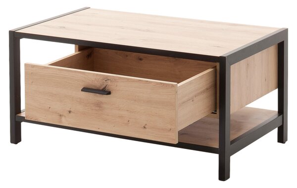 KONFERENČNÝ STOLÍK, antracitová, farba duba, kompozitné drevo, 92/55/44 cm Carryhome - Stolíky do obývačky