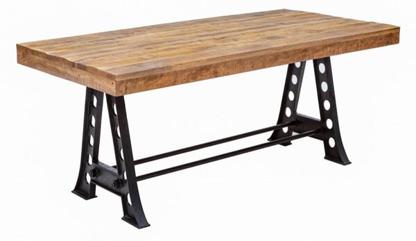 Mango Industrial jedálenský stôl hnedý 200 cm