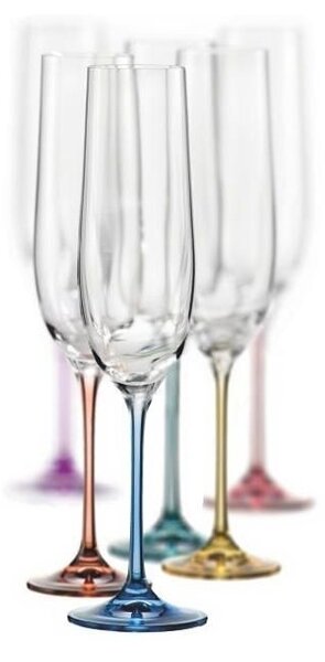 Bohemia Crystal poháre na šampanské Spectrum 190 ml (set po 6 ks)