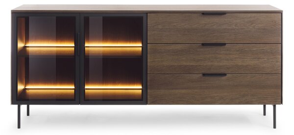 Komoda Limu 181 2D3S - dub dunin / čierna