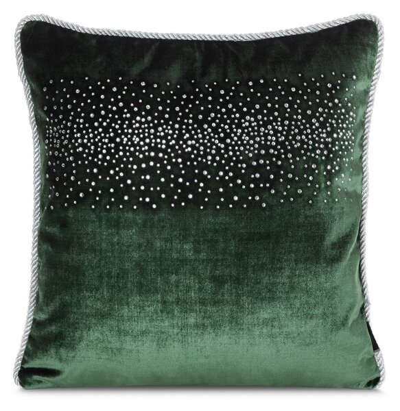 DEKORAČNÁ OBLIEČKA NA VANKÚŠ ROYAL6 45X45 CM TMAVOZELENÁ