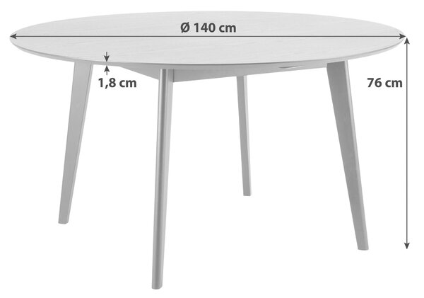 JEDÁLENSKÝ STÔL, čierna, 140/140/76 cm MID.YOU - Stoly, Online Only
