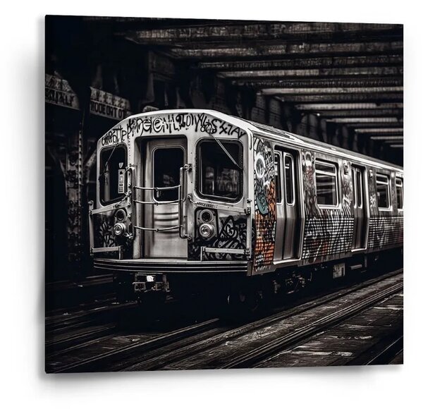 Sablio Obraz Mestské metro s graffiti - 50x50 cm