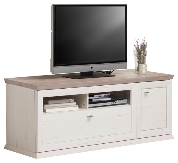 SKRINKA POD TV, sivá, biela, 150,2/53,9/50 cm Hom`in - TV nábytok
