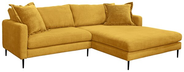 ROHOVÁ SEDAČKA, textil, horčicovožltá P & B - Sedačky, Online Only