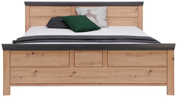 POSTEĽ, 140/200 cm tmavosivá, dub artisan Hom`in - Postele