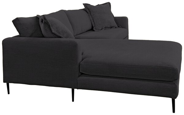 ROHOVÁ SEDAČKA, textil, čierna P & B - Sedačky, Online Only