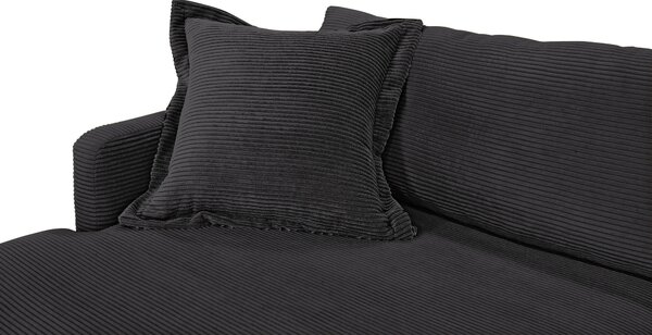 ROHOVÁ SEDAČKA, textil, čierna P & B - Sedačky, Online Only