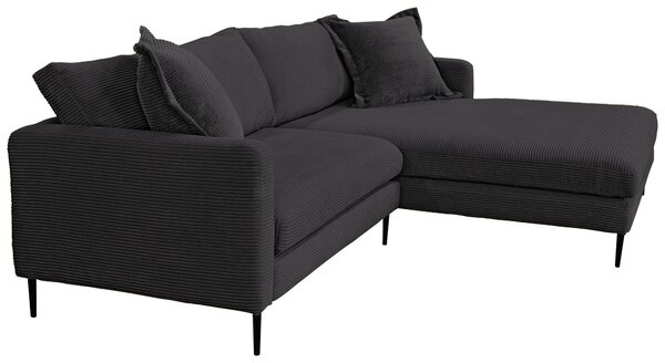 ROHOVÁ SEDAČKA, textil, čierna P & B - Sedačky, Online Only
