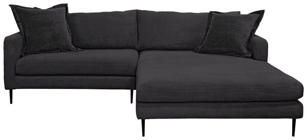 ROHOVÁ SEDAČKA, textil, čierna P & B - Sedačky, Online Only