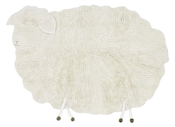 MUZZA Vlnený koberec peesh 120 x 170 cm biely
