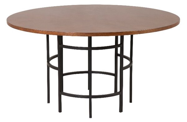 Copenhagen jedálenský stôl hnedá/čierna Ø140 cm