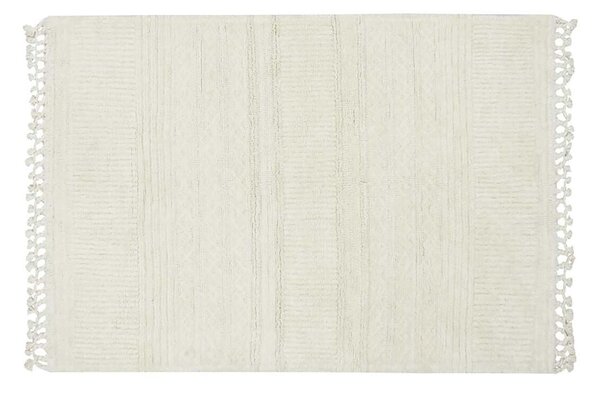 MUZZA Vlnený koberec ria 120 x 170 cm biely
