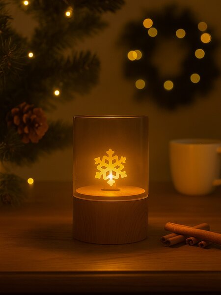 Sinsay - LED stolná lampa s vianočným motívom - béžová
