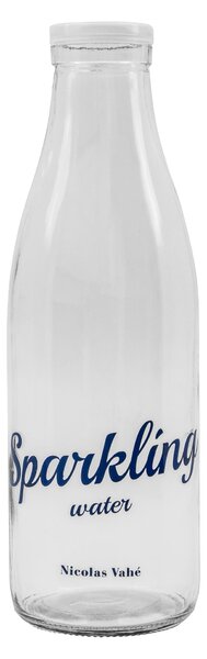 Sklenená fľaša na vodu s nápismi Still / Sparkling 1 l Still