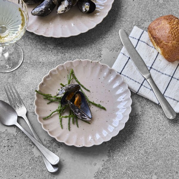 Dezertný tanier Scallop Rose